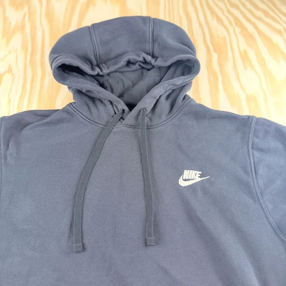Nike Sportswear Club Fleece Mens Black Pullover Hoodie Small Futura Logo